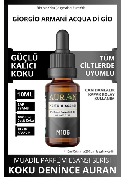 Acqua Di Gio Erkek Parfüm Esansı 10ML Fresh - Man Perfume Essence