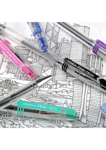 Dong-A Finetech Iğne Uçlu Jel Mürekkepli Kalem 0,3mm Lavender No:51 modelleri