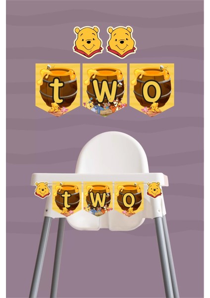 Winnie The Pooh Temalı Two Banner (Kalın Kağıt)