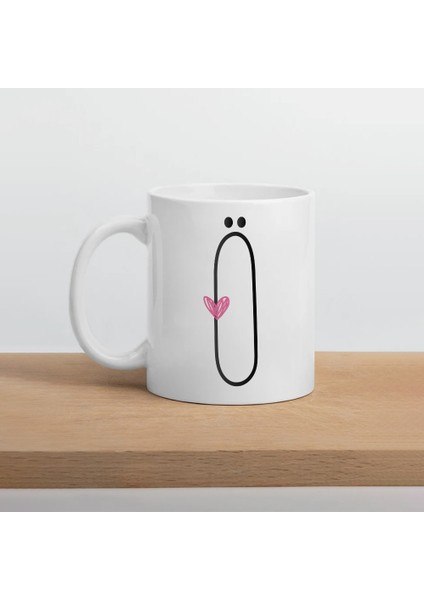Kişiye Özel Kalpli Ö Harfi Tasarım Kupa Bardak