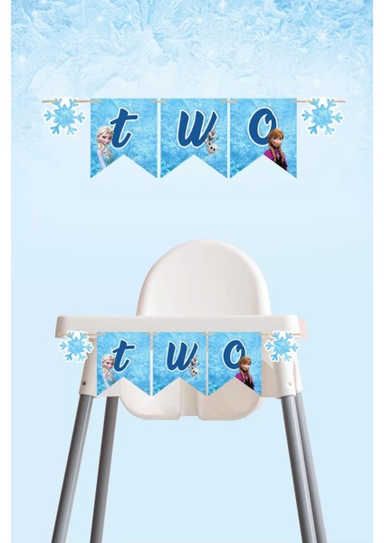 Frozen Karlar Ülkesi Two 2 Banner (Kalın Kağıt) Doğum Günü