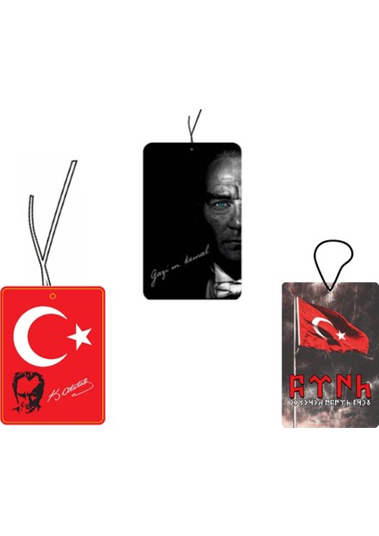 Jethızında 3'lü Türk Serisi Tasarımlı Oto Kokusu