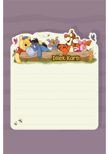 Winnie The Pooh Temalı Dilek Kartı 20'li