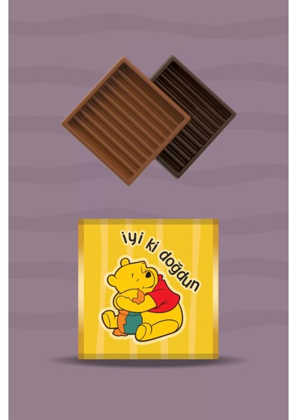 Winnie The Pooh Temalı Çikolata Sargısı 20'li