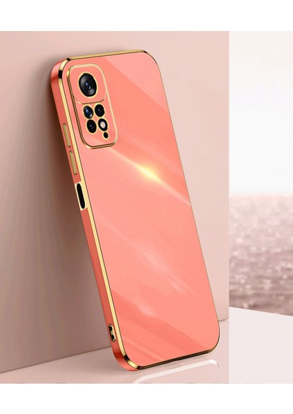 Xiaomi Redmi Note 11 Pro Kılıf Kamera Korumalı Parlak Gold Kenarlı Yumuşak Silikon Kapak
