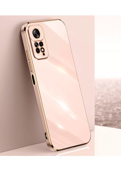 Xiaomi Redmi Note 11 Pro Kılıf Kamera Korumalı Parlak Gold Kenarlı Yumuşak Silikon Kapak