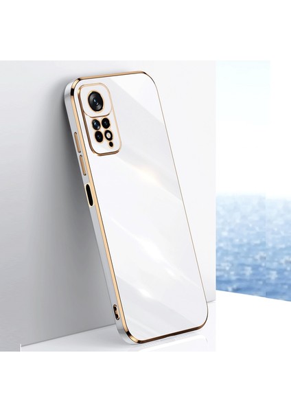 Xiaomi Redmi Note 11 Pro Kılıf Kamera Korumalı Parlak Gold Kenarlı Yumuşak Silikon Kapak