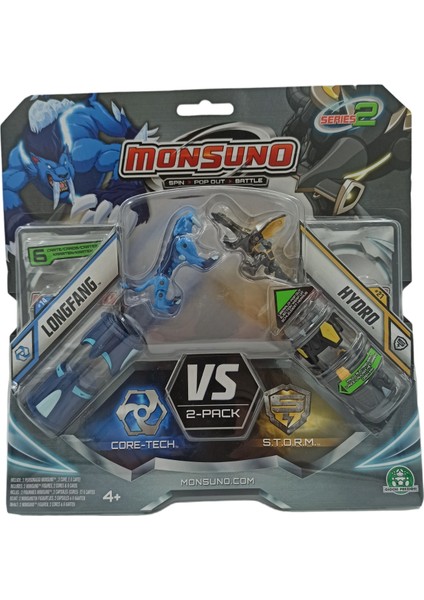 PopŞeker Monsuno Longfang, Hydro 2 Tüp 2 Kart 2 Figür Lisanslı Monsuno Oyuncakları