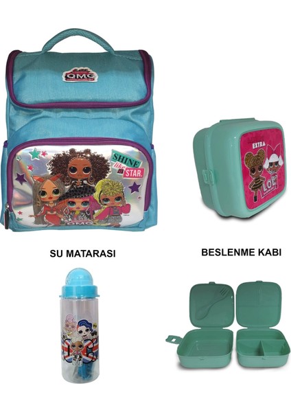 Lol Okul Çantası, Su Matarası ve Beslenme Kabı