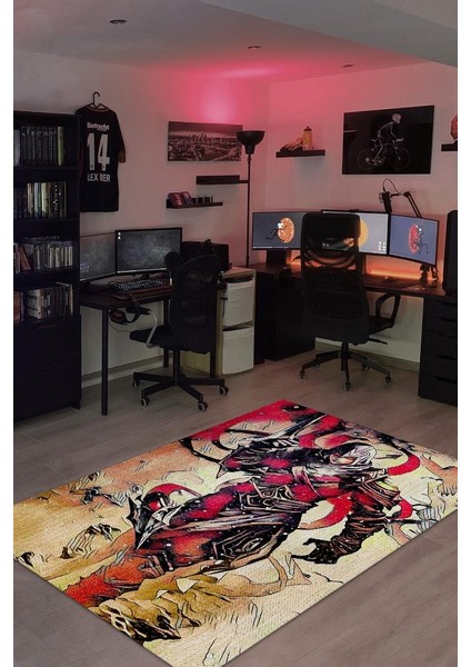 Talon Dokuma Tabanlı Yıkanabilir Gamer Halısı