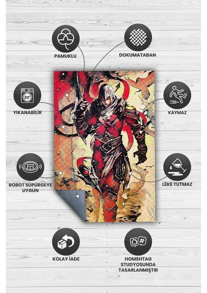 Talon Dokuma Tabanlı Yıkanabilir Gamer Halısı fırsatları