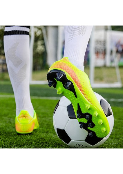 Erkek Nefes Alabilen Futbol Ayakkabısı - Sarı (Yurt Dışından)