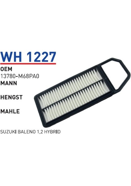 Fıltre Hava Suzuki Baleno 1,2 Hybrid