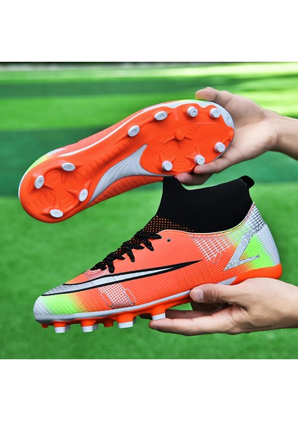 Erkek Nefes Alabilen Futbol Ayakkabısı - Turuncu (Yurt Dışından) modelleri