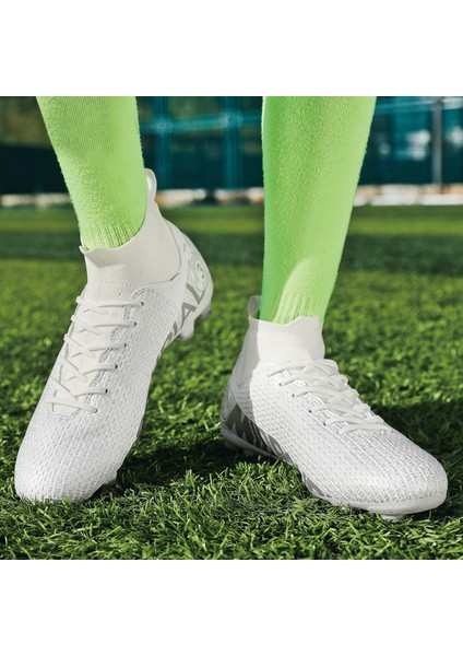 Erkek Nefes Alabilen Futbol Ayakkabısı - Beyaz (Yurt Dışından) fiyatları