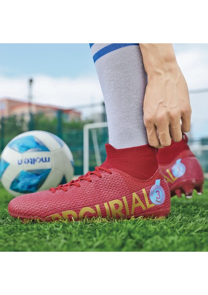 Erkek Nefes Alabilen Futbol Ayakkabısı - Kırmızı (Yurt Dışından) fiyatları