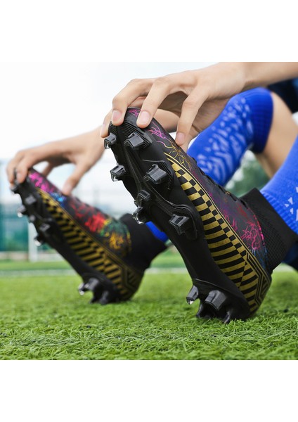 Erkek Nefes Alabilen Futbol Ayakkabısı - Siyah (Yurt Dışından)