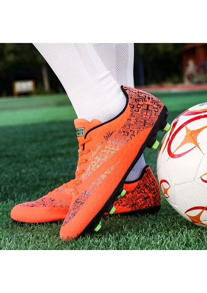 Erkek Nefes Alabilen Futbol Ayakkabısı - Turuncu (Yurt Dışından) modelleri