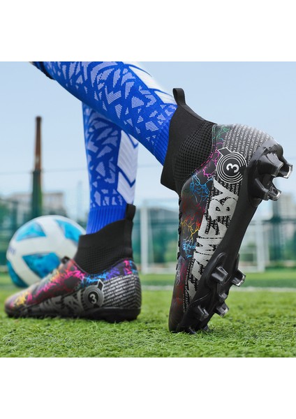 Erkek Nefes Alabilen Futbol Ayakkabısı - Siyah (Yurt Dışından) modelleri