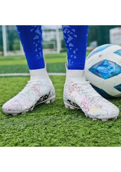 Erkek Nefes Alabilen Futbol Ayakkabısı - Beyaz (Yurt Dışından) indirimleri