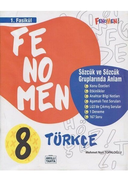 Gama Okul 8.Sınıf Fenomen Türkçe Sözcük ve Sözcük Grupları 1.fasıkül 2023