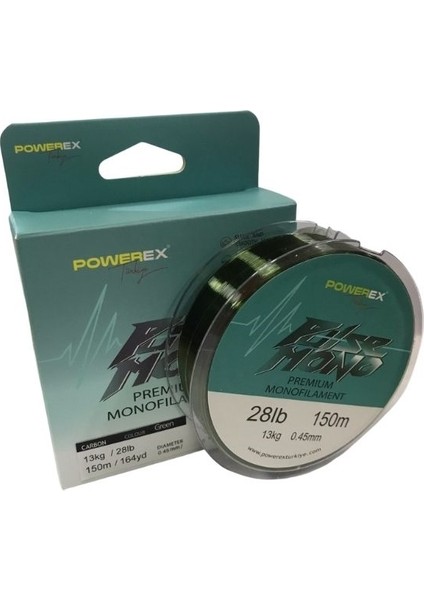 Pulse Yeşil 150M. 0,40MM. 10.04KG. Carbon Monofilament Misina