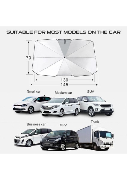 Araba Ön Cam Tente Iç Koruyucu Aksesuarları Parçaları Araba Şemsiye Şemsiye Ön Kapak Güneş Koruma Evrensel Ürün (Yurt Dışından)
