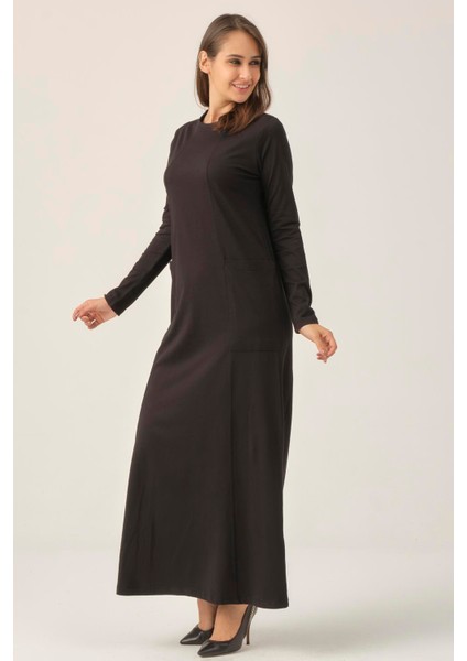 Siyah Cepli Sıfır Yaka Elbise DM0321 fırsatları