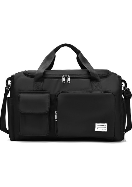 Unisex Mavi Önü Cepli Uzun Askılı Seyahat Fitnes ve Spor Çantası (Yurt Dışından)