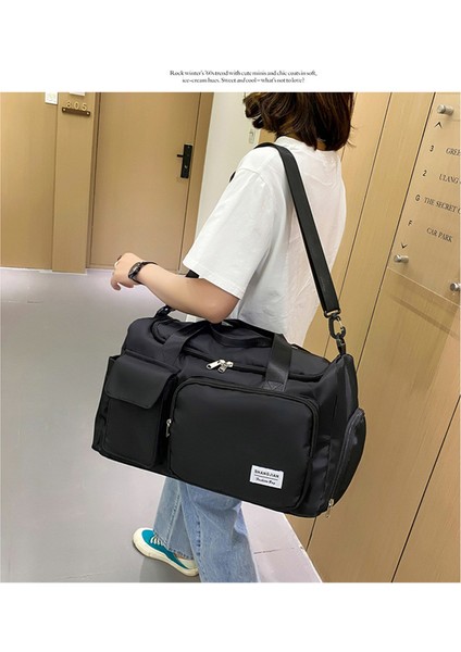 Unisex Mavi Önü Cepli Uzun Askılı Seyahat Fitnes ve Spor Çantası (Yurt Dışından) indirimleri