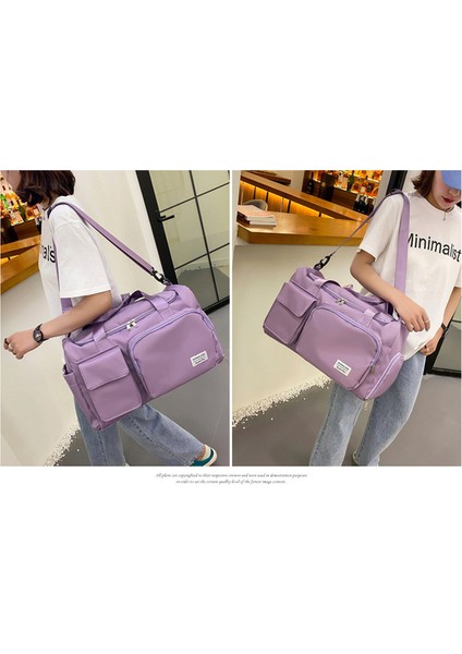 Unisex Mavi Önü Cepli Uzun Askılı Seyahat Fitnes ve Spor Çantası (Yurt Dışından) fırsatları