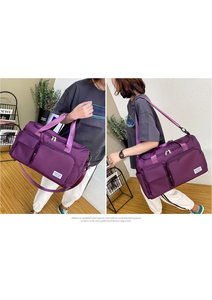 Unisex Mavi Önü Cepli Uzun Askılı Seyahat Fitnes ve Spor Çantası (Yurt Dışından) fiyatları