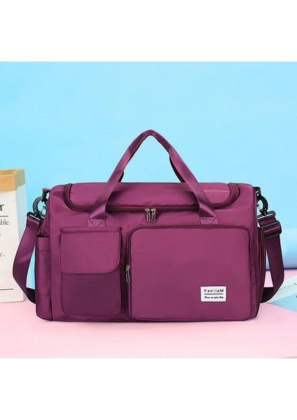 Unisex Mavi Önü Cepli Uzun Askılı Seyahat Fitnes ve Spor Çantası (Yurt Dışından) modelleri