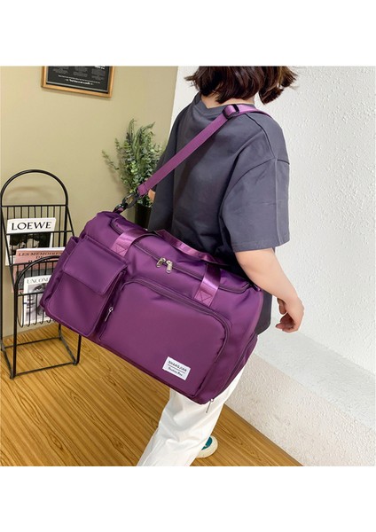 Unisex Mavi Önü Cepli Uzun Askılı Seyahat Fitnes ve Spor Çantası (Yurt Dışından) fırsatları