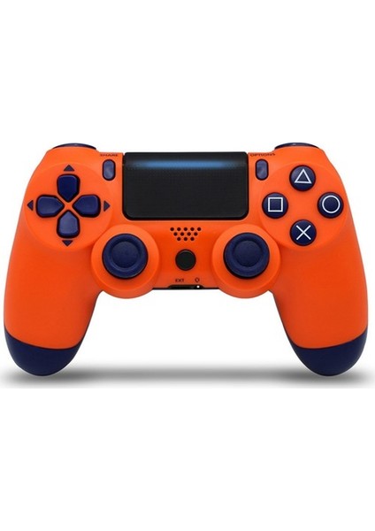 Kablosuz Pc ve Ps4 Uyumlu Oyun Kolu Joystick Gamepad Dualshock Yeni Nesil V2 Turuncu