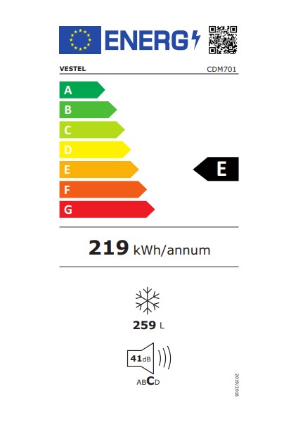 CDM701 Çekmeceli 250 Lt Dikey Derin Dondurucu