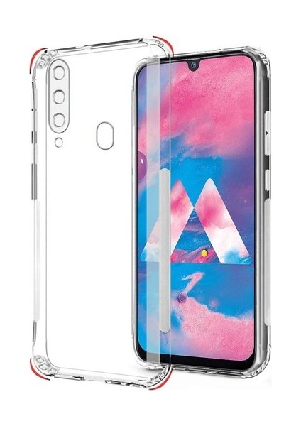 Samsung Galaxy A20S Kamera Korumalı Şeffaf Yumuşak Silikon Kılıf