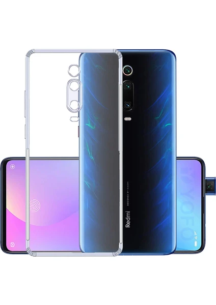 Xiaomi Mi 9t Kamera Korumalı Şeffaf Yumuşak Silikon Kılıf