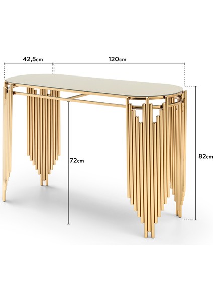 Dresuar Takım Ultra Lak Kaplama Dresuar Puf Ayna Dahil Takım Set 120CM