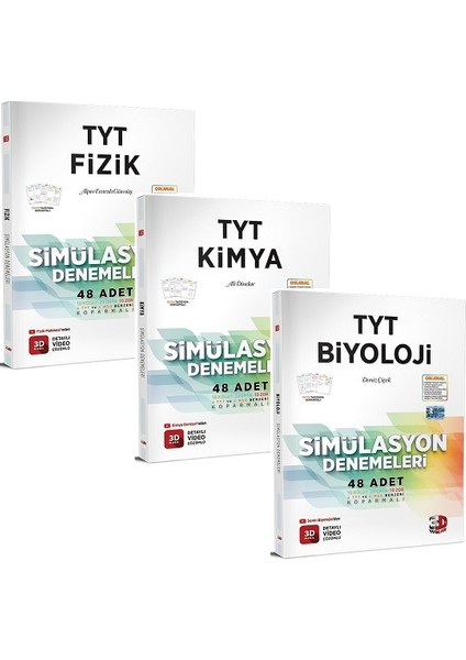 2023 TYT Simülasyon Fizik - Kimya - Biyoloji Denemeleri Seti