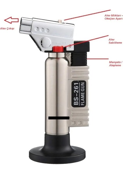 Torch Doldurulabilir Profesyonel Pürmüz Çakmak BS-260 Modeleri Yedek Gaz Hediyeli modelleri