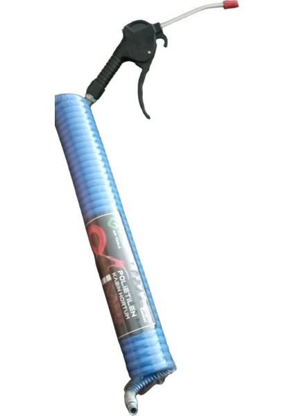 Snc Green 5 Metre Plastik Tabancalı Polietilen Spiral Hava Hortumu Yerli