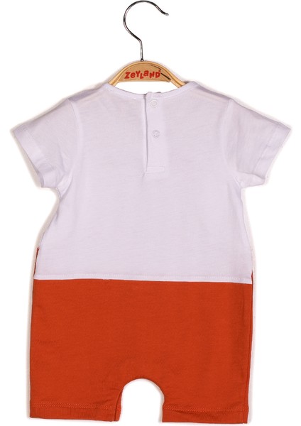 Erkek Bebek Turuncu Aslan Baskılı Salopet Tulum fırsatları