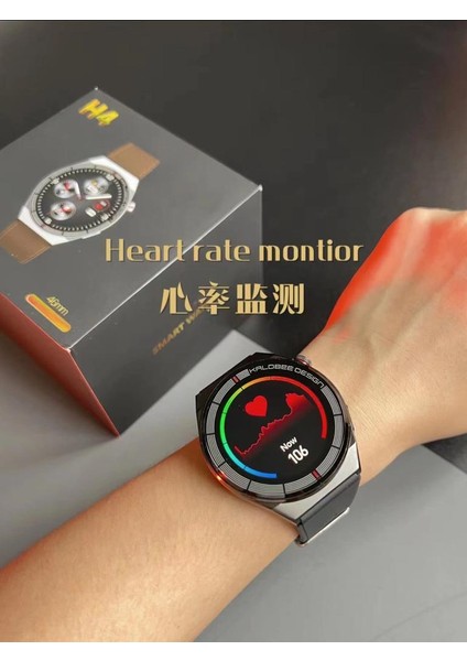 Time H4 Su Geçirmez 46MM Çelik Kordon Akıllı Saat. + Kordon Hediyeli