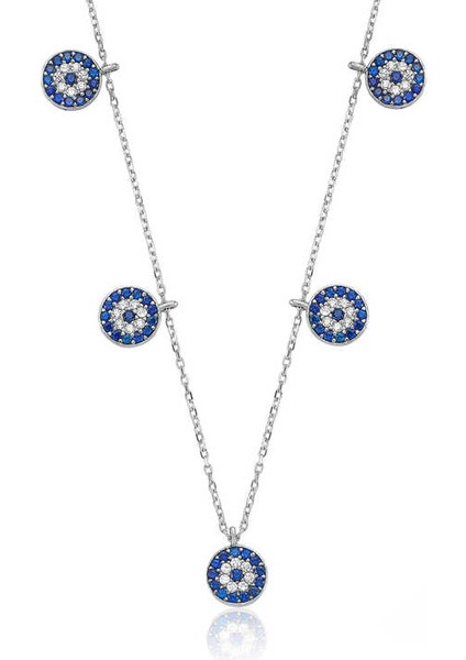 Gümüş Nazarlı Şans Kadın Kolye