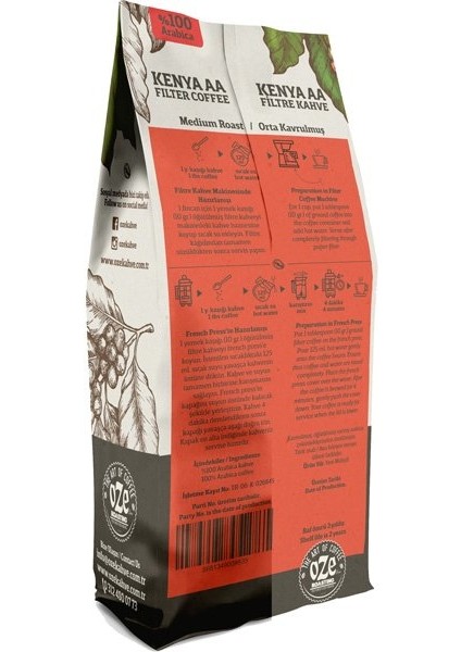 Kenya Aa Filtre Kahve 2'li 250G