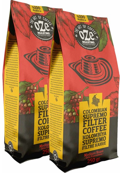 Colombian Supremo Filtre Kahve 2'li 250G