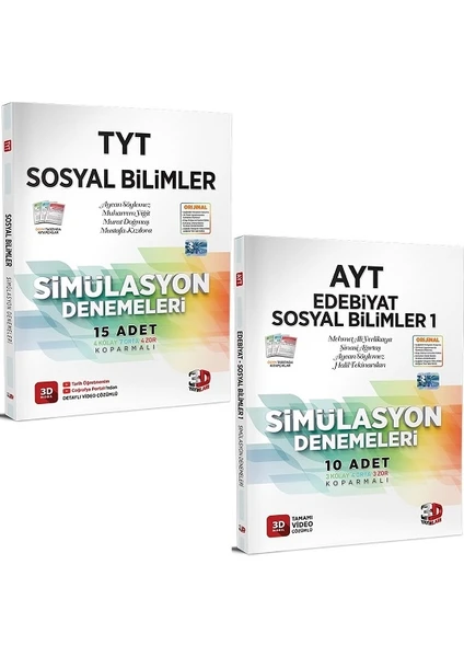 3D Yayınları 2023 TYT - AYT Simülasyon Sosyal Bilimler Denemeleri