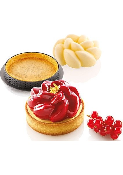 Silikomart Kıt Tarte Rıng Fleur Ø80 Mm