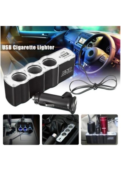 Oto Çakmak Çoklayıcı Çoğaltıcı Soketi USB Çakmaklık